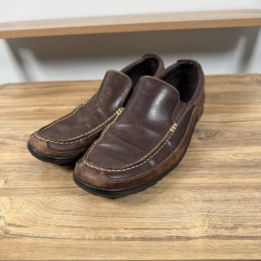 Cole Haan Mens‎ 9.0 M Tucker Venetian Brown Leather Loafer Slip On - Picture 5 of 7